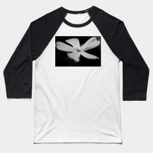 White Phlox Macro Baseball T-Shirt